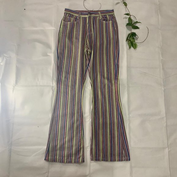 🌀 Multi-color Wide Legged Pants - Picture 1 of 9